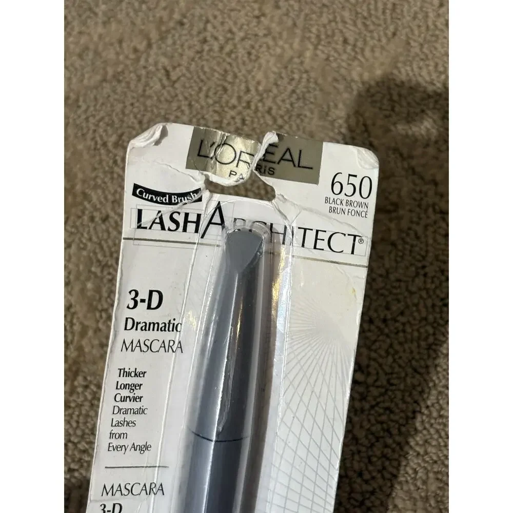 L'OREAL 3-D DRAMATIC‎ THICK EYE LASHES #650 BLACK/BROWN Rare To Find